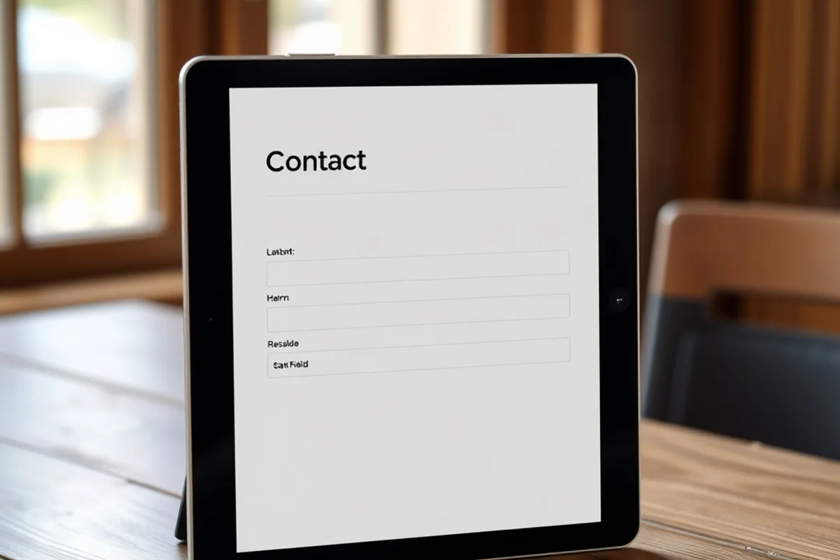 A smartphone displaying a clean responsive website layout